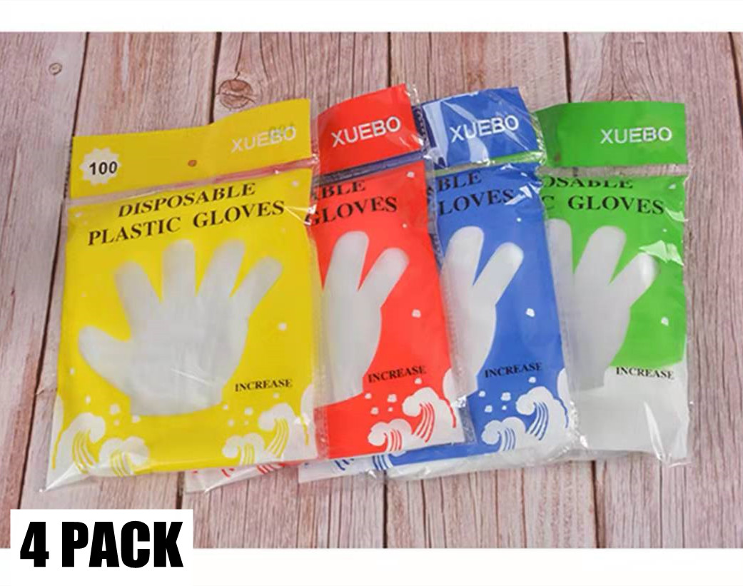 Thick 100PCS One Pack Disposable Protective Food Grade Plastic Gloves