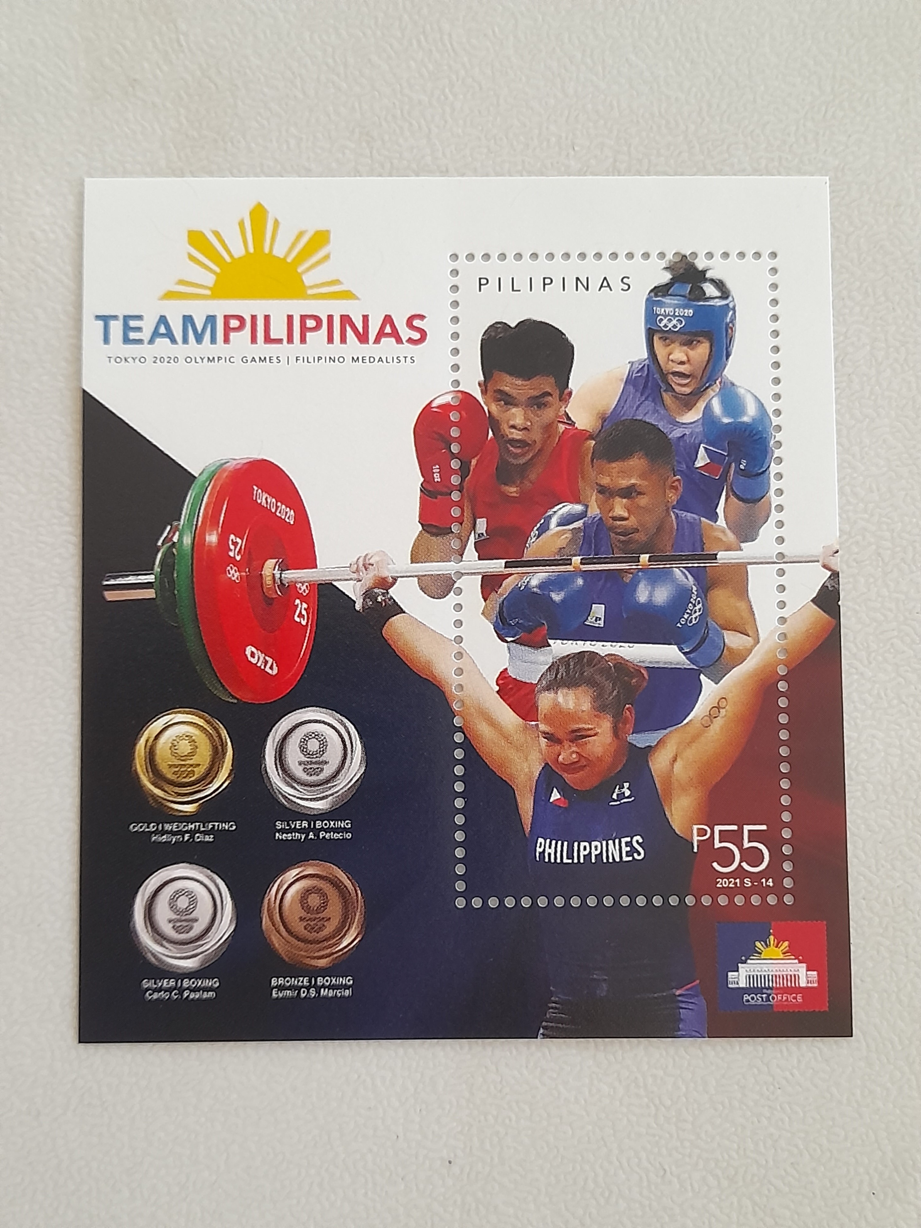 Philippine Commemorative Stamps Team Pilipinas, Tokyo 2020 Olympics, Filipino Medalists