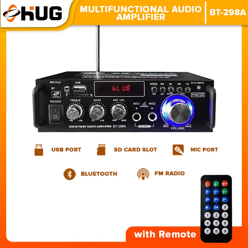 mini amplifier with bluetooth Hug 300W+300W Digital Hifi Bluetooth
