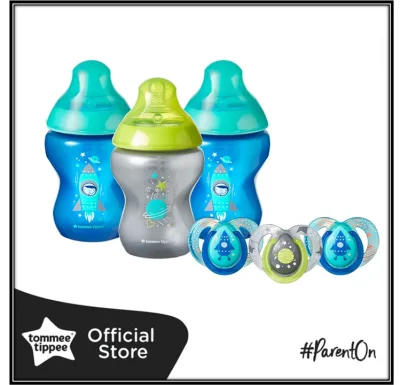 Tommee Tippee Closer to Nature Bottle (3x 260ml) – Boldly Go (Boy)