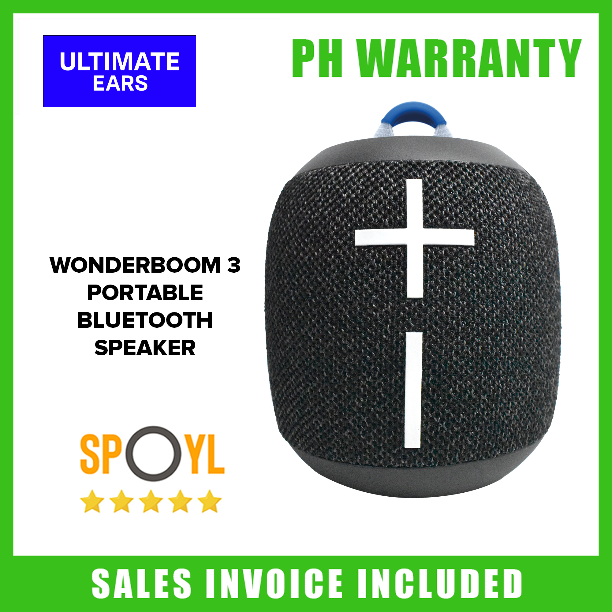 Logitech Ultimate Ears Wonderboom 3 Portable Bluetooth Speaker Spoyl