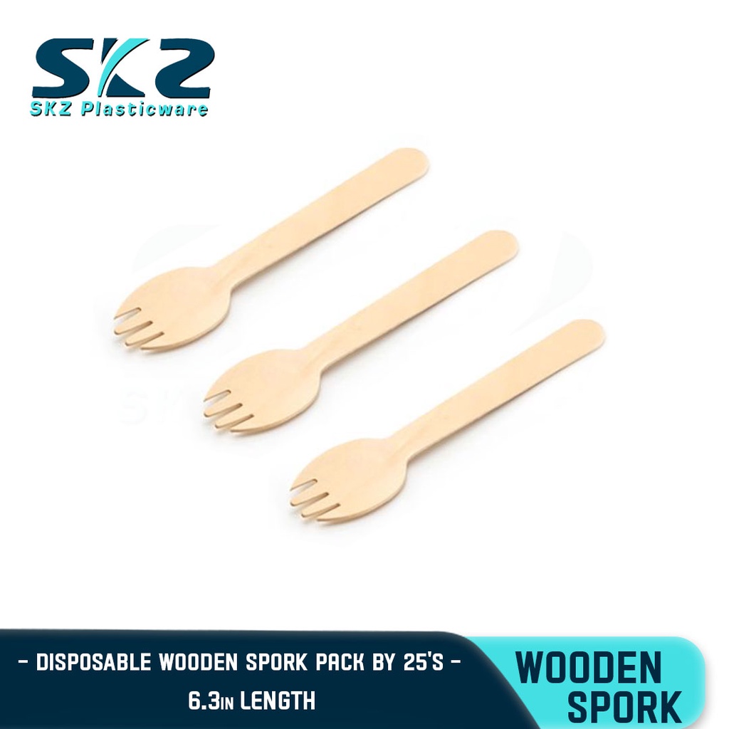 SKZ DISPOSABLE WOODEN SPORK 2550PCS/PACK Lazada PH