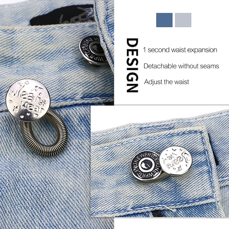5Pcs Metal Waist Button Extended for Pants Jeans Free Sewing Adjustable  Retractable Buckles Waist Extenders Waistband Extender (Style 01): Buy  Online at Best Price in Egypt - Souq is now