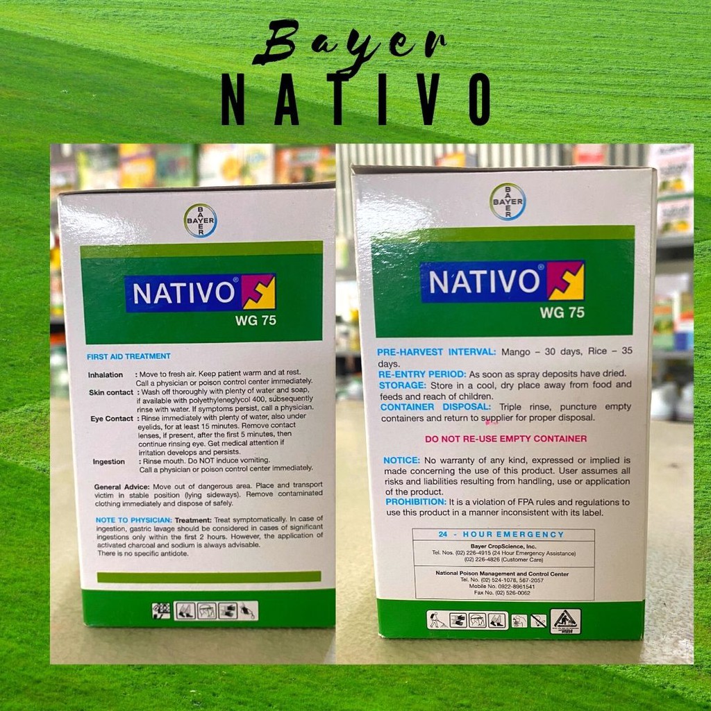 Bayer NATIVO WG 75 fungicide 10x12g durable Lazada PH
