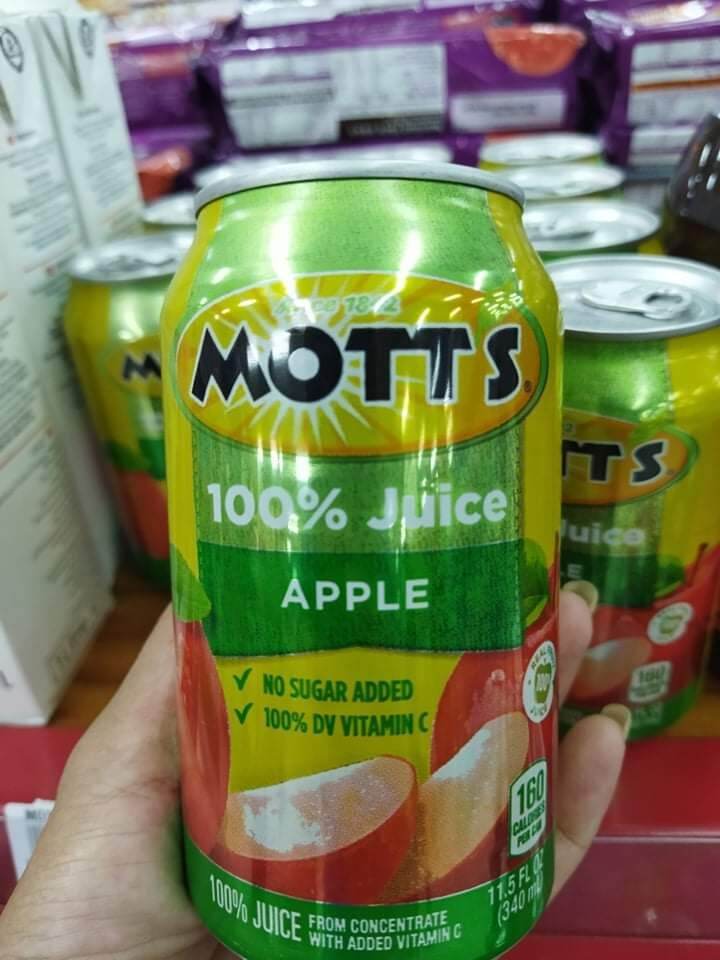 MOTTS APPLE JUICE (340 mL) 100 Apple Juice, no sugar added Lazada PH