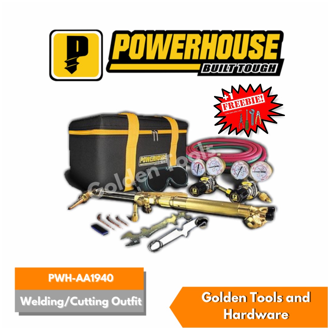 POWERHOUSE PWHAA1940 Toughest Welding and Cutting Outfit + FREEBIE