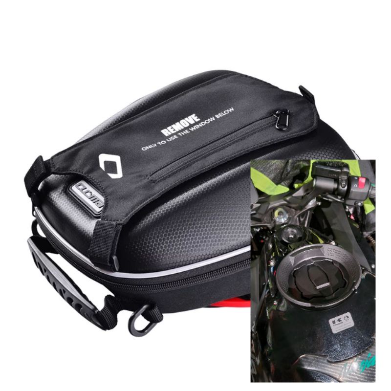 cucyma tank bag with flange for zx25r z400 z650 zh2 ninja650 ninja 400 ...