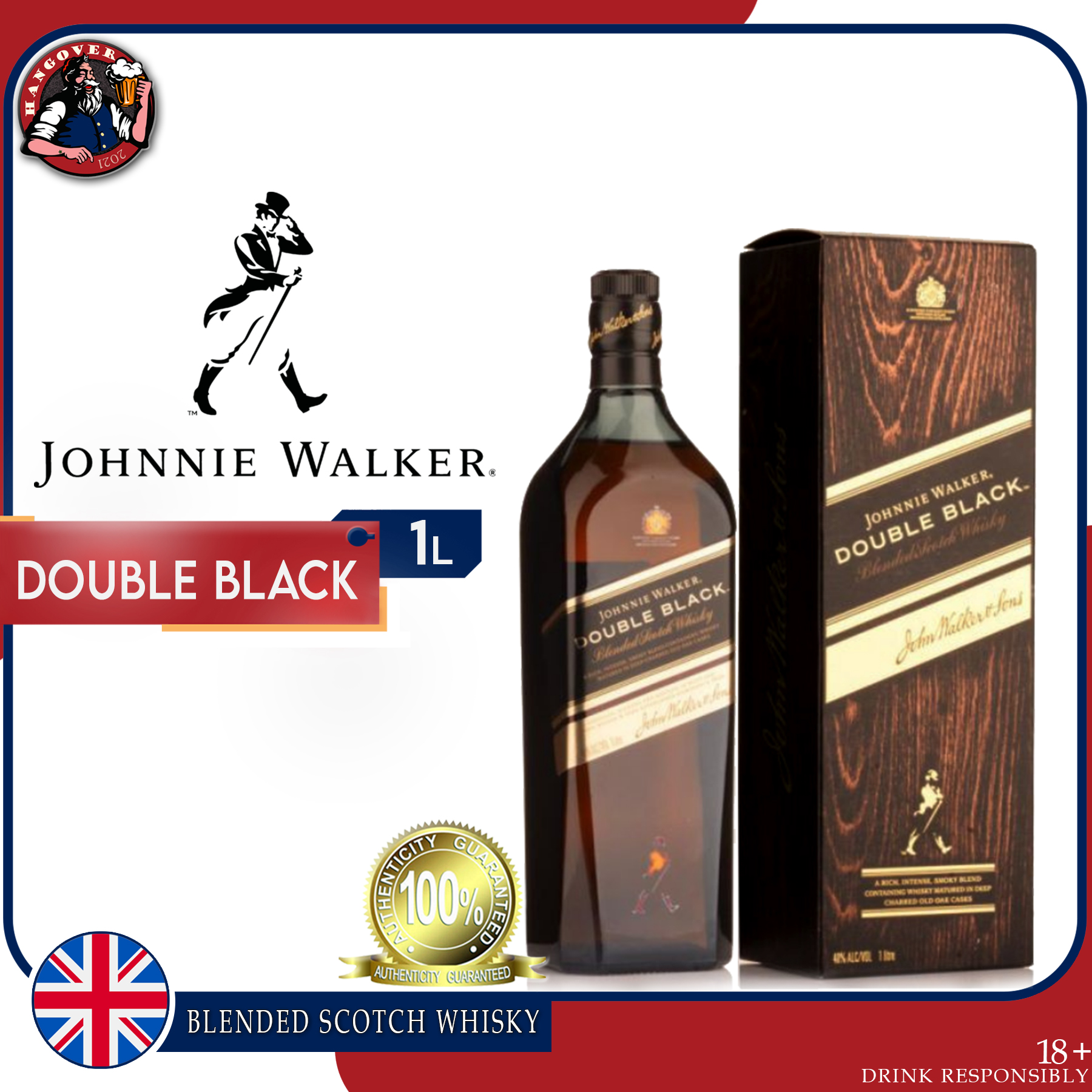 Johnnie Walker Double Black Label 1 Liter (No Box, Bottle Only) Lazada PH