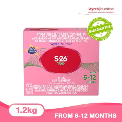 Wyeth® S-26® TWO Milk Supplement for 6-12 Months Bag in Box 1.2kg x 1