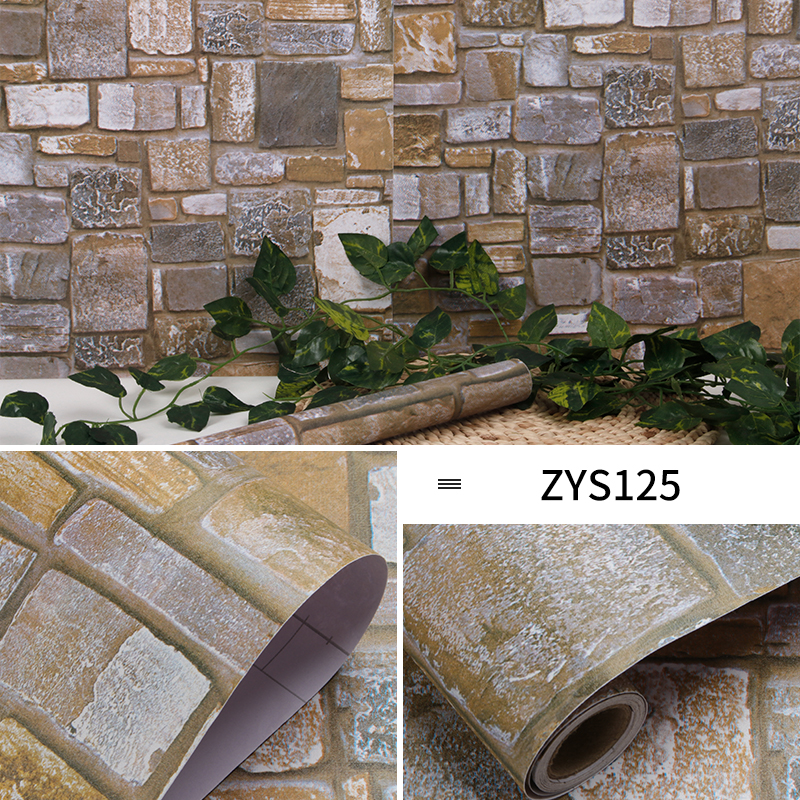 HCT Wallpaper Self Adhesive Bricks Design PVC Waterproof For Living