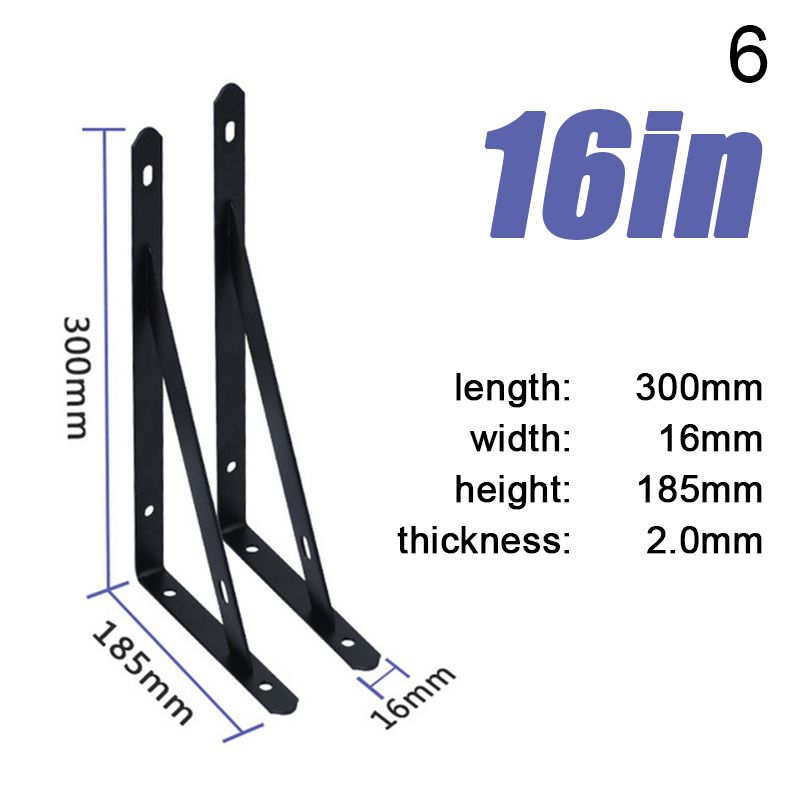 2pcs Triangle Bracket 20/30cm Decorative Wall mounted Shelf Bracket Heavy Support Hardware