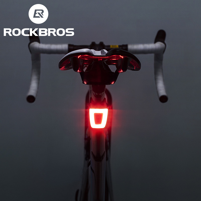 ROCKBROS Waterproof Bike Light Cycling Helmet Taillight Lantern For Bicycle LED USB Rechargeable Safety Night Cycling Rear Light