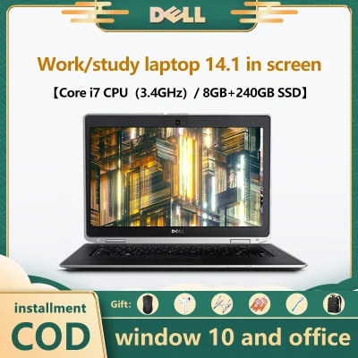 【8 free gifts+One year warranty+Fast delivery】laptop for sale brand new I E6420 I 14in I Third generation processor I Core i5 I 8GB RAM I 480GB SSD I Built in camera I Compatible with windows10 + Office I Suitable for online education, learning, work