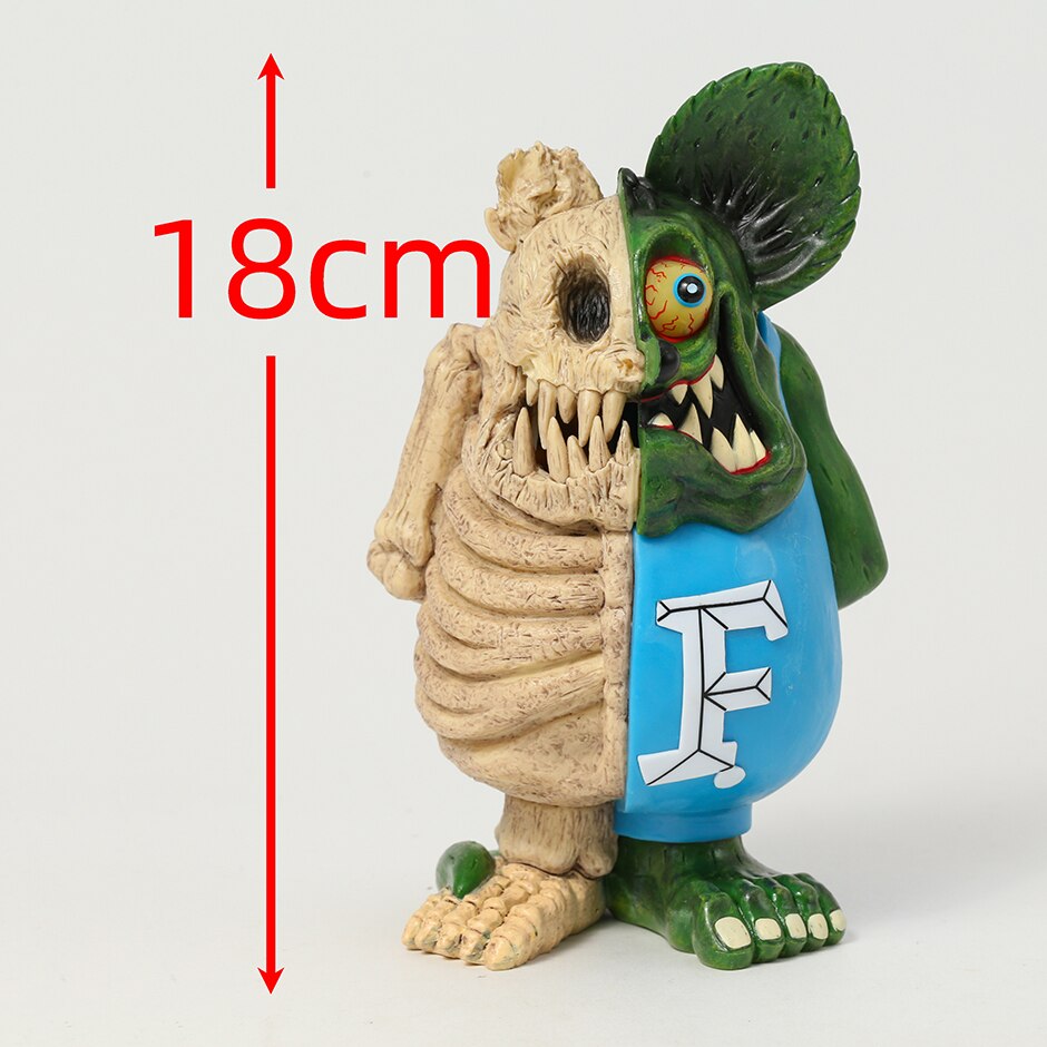 18Cm Cartoon Doll Skeleton Rat Fink Mouse Collectible Figure Model Toy Gift Figural