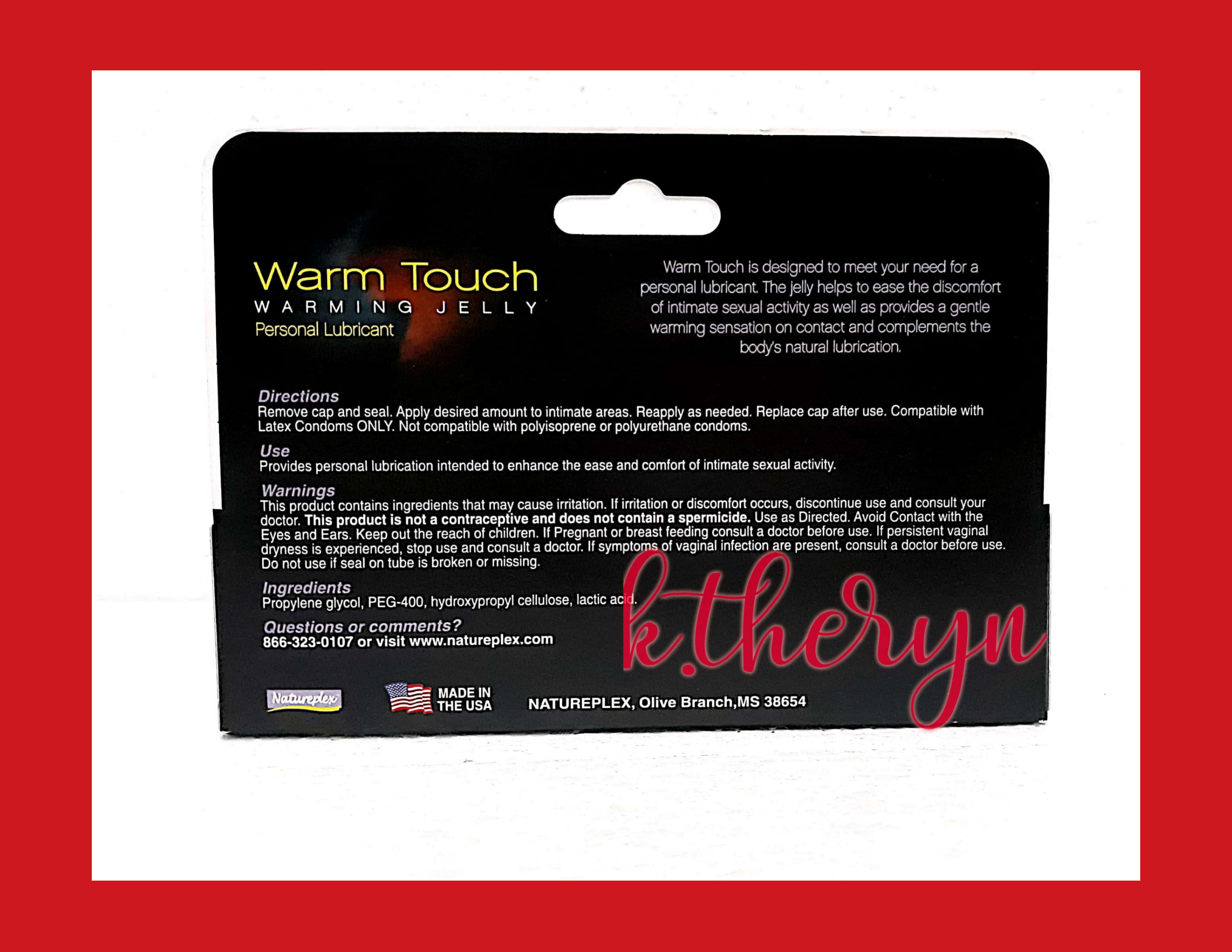 Natureplex WARM TOUCH WARMING JELLY (Personal Lubricant) ,56.7GRAMS