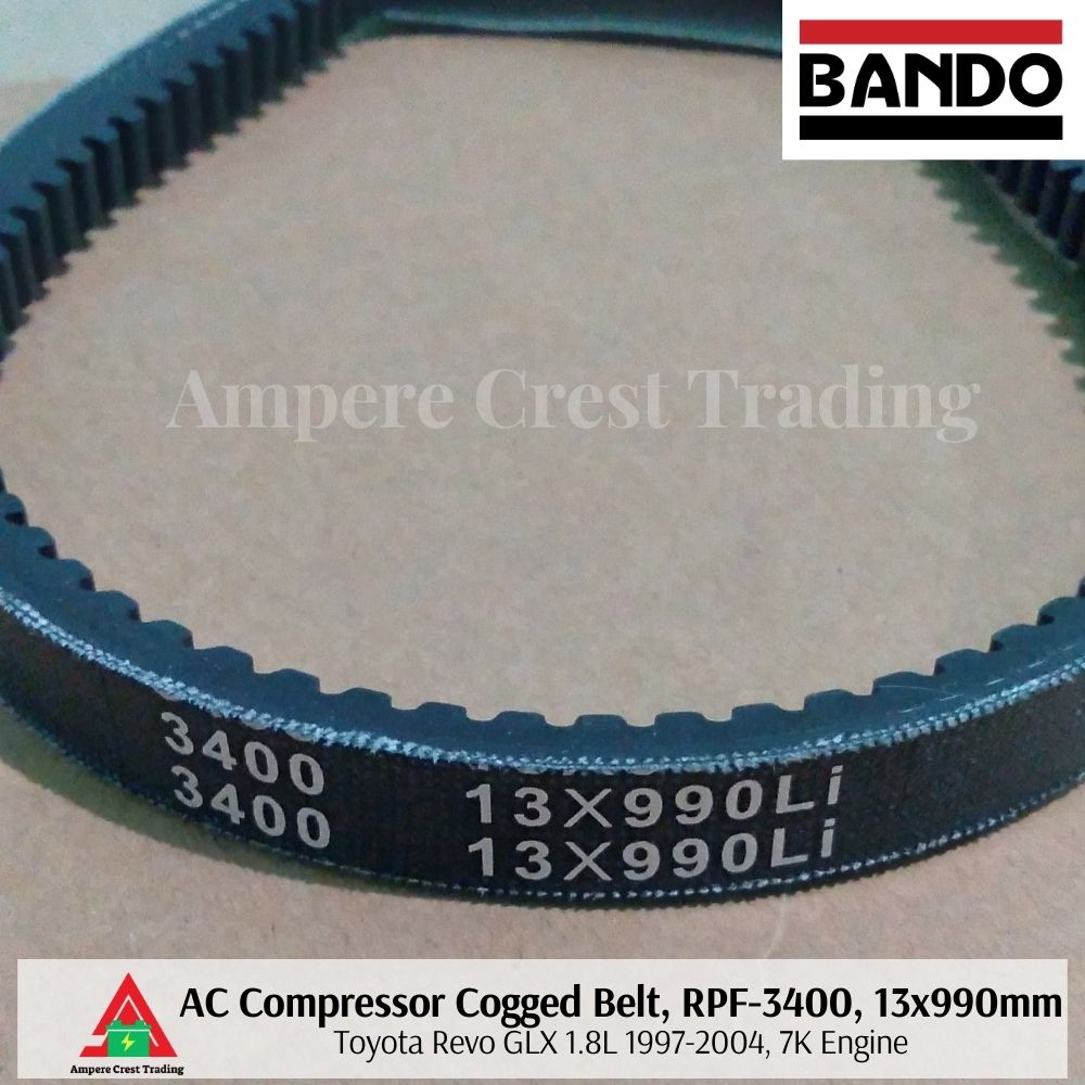 Bando AC Compressor Belt RPF3400 for Toyota Revo GLX 1.8L 19972004