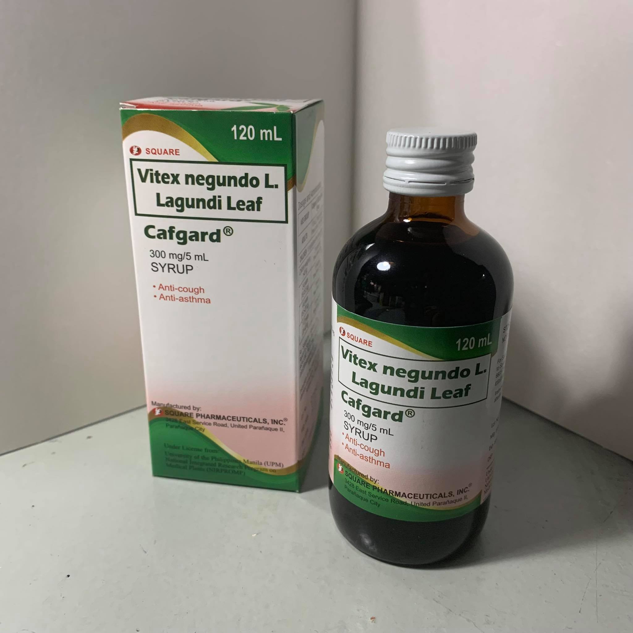 Cafgard Lagundi Leaf Syrup 120 mL bottle 300 mg / 5 mL Anticough Anti