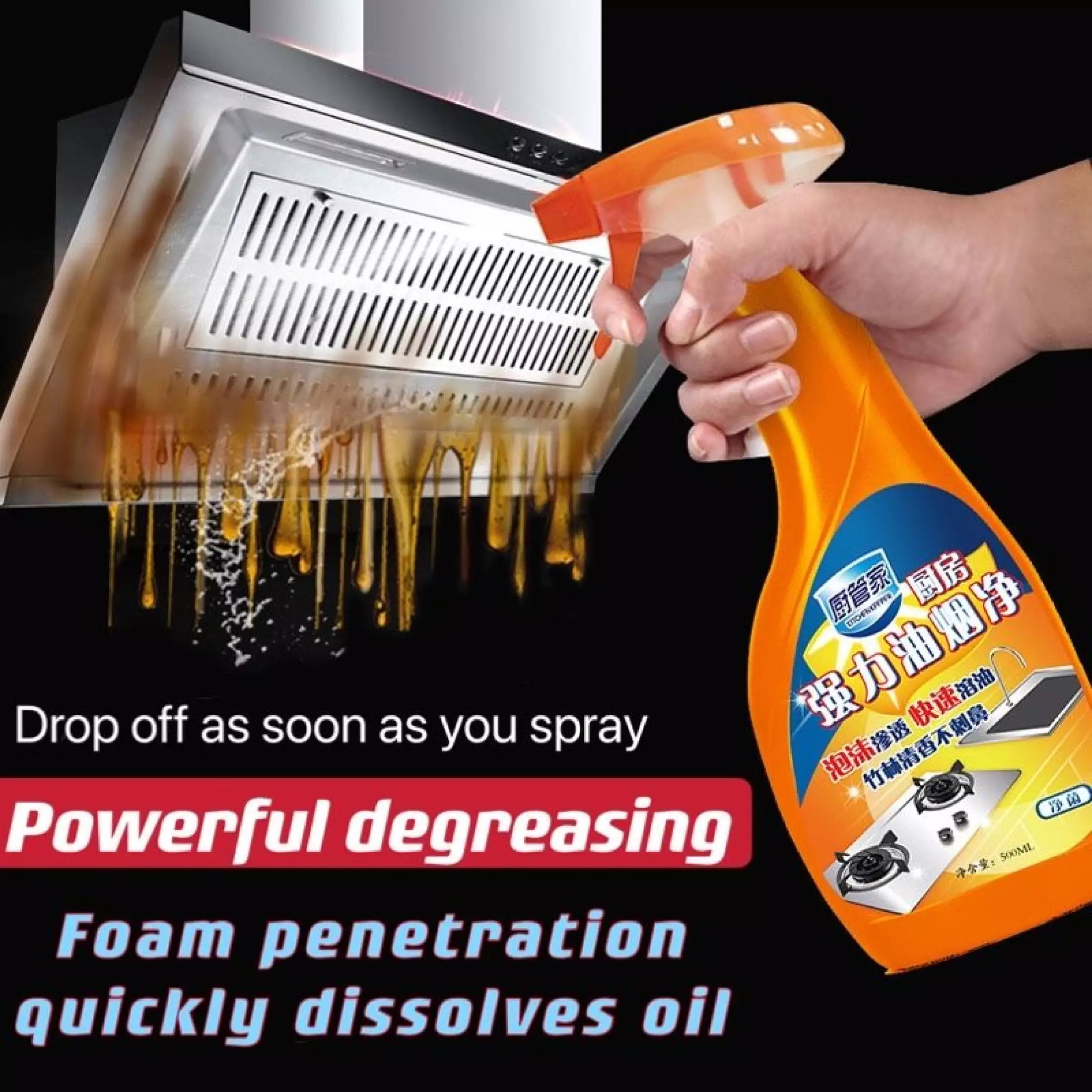 Household Cleaning Kitchen Degreaser Nontoxic Spray Removes Kitchen