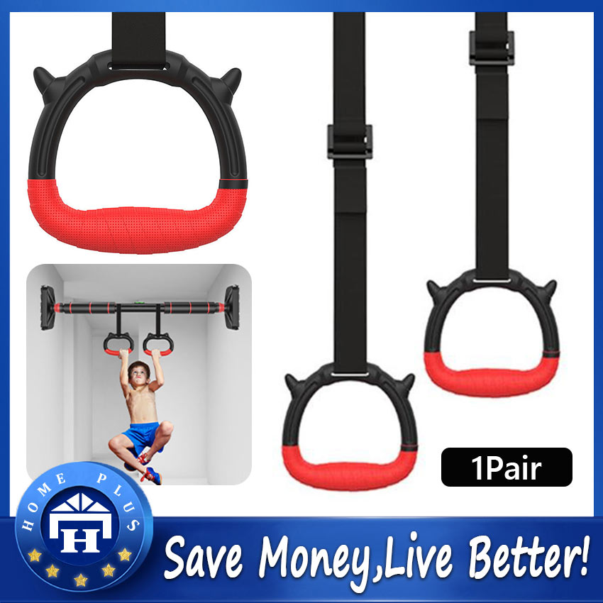 Gymnastic Rings for Kids Gym Ring with Adjustable Straps Buckles Indoor Fitness Crossfit Home