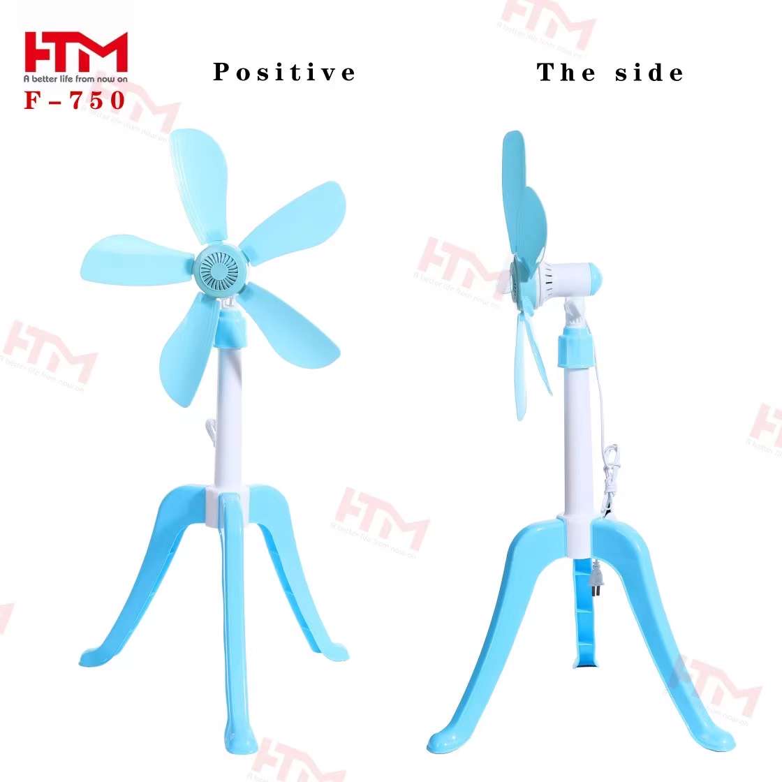 HTM 5 Blades Stand Fan Family Electric Stand Fan Sale Home Fan Floor