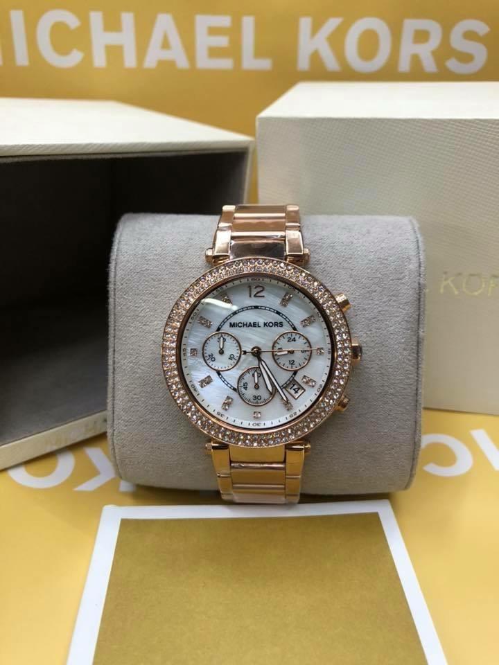 Michael Kors Chronograph Parker Ladies Watch MK5491 White mother of pearl   WatchShopcom