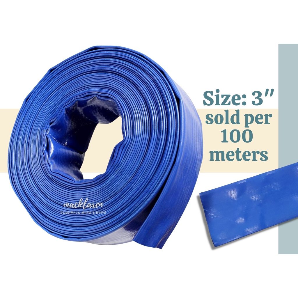 2 inch ️ 3 inch ️ 4 inch ️ 1ROLL Duct Flat Blue Hose ️ Discharge Submersible Pump Hose ️ Sunny
