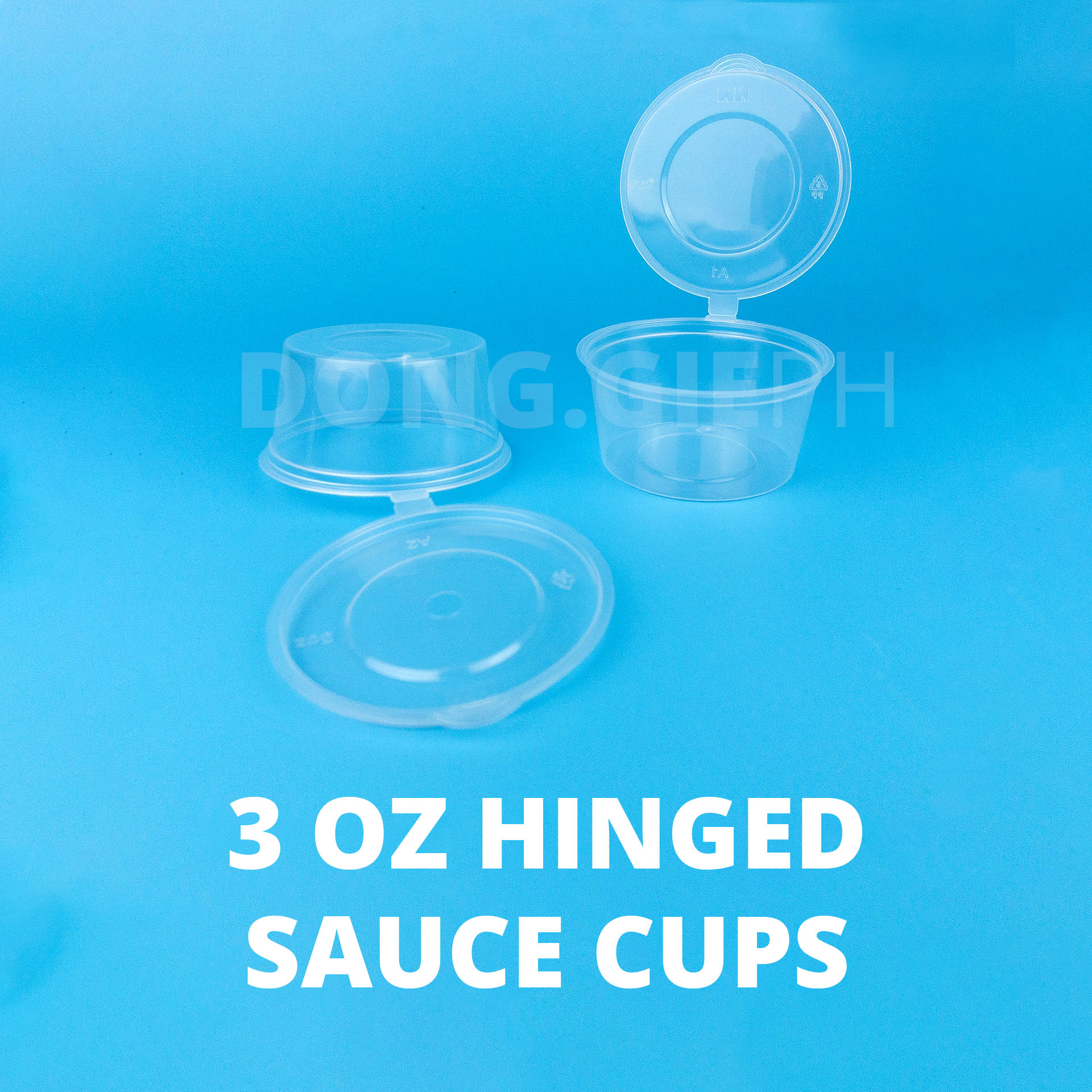 DONG.GIEPH [50 PCS] Microwaveable Hinged Sauce Cups Container Lazada PH