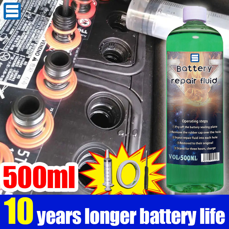 No need to replace the battery🚗500ml LLS Battery water solution Battery repair solution Battery
