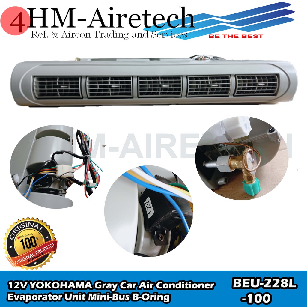 12V Van Evaporator YOKOHAMA Gray Car Air Conditioner BOring Unit