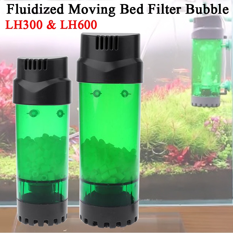 QANVEE Fluidized Moving Bed Filter Bubble Bio Media Reactor for Aquarium Fish Tank with Air