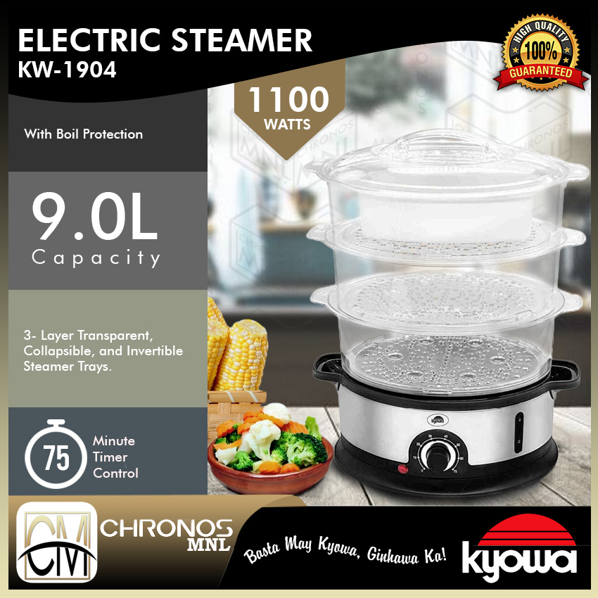 Chronos KYOWA Electric Steamer 9.0 Liters Capacity (KW1904) Lazada PH