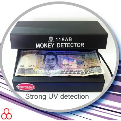 Electronic UV Light Money Detector Bill Currency Authenticity Electronic UV Light Money Detector Checker AD-118AB MONEY DETECTOR