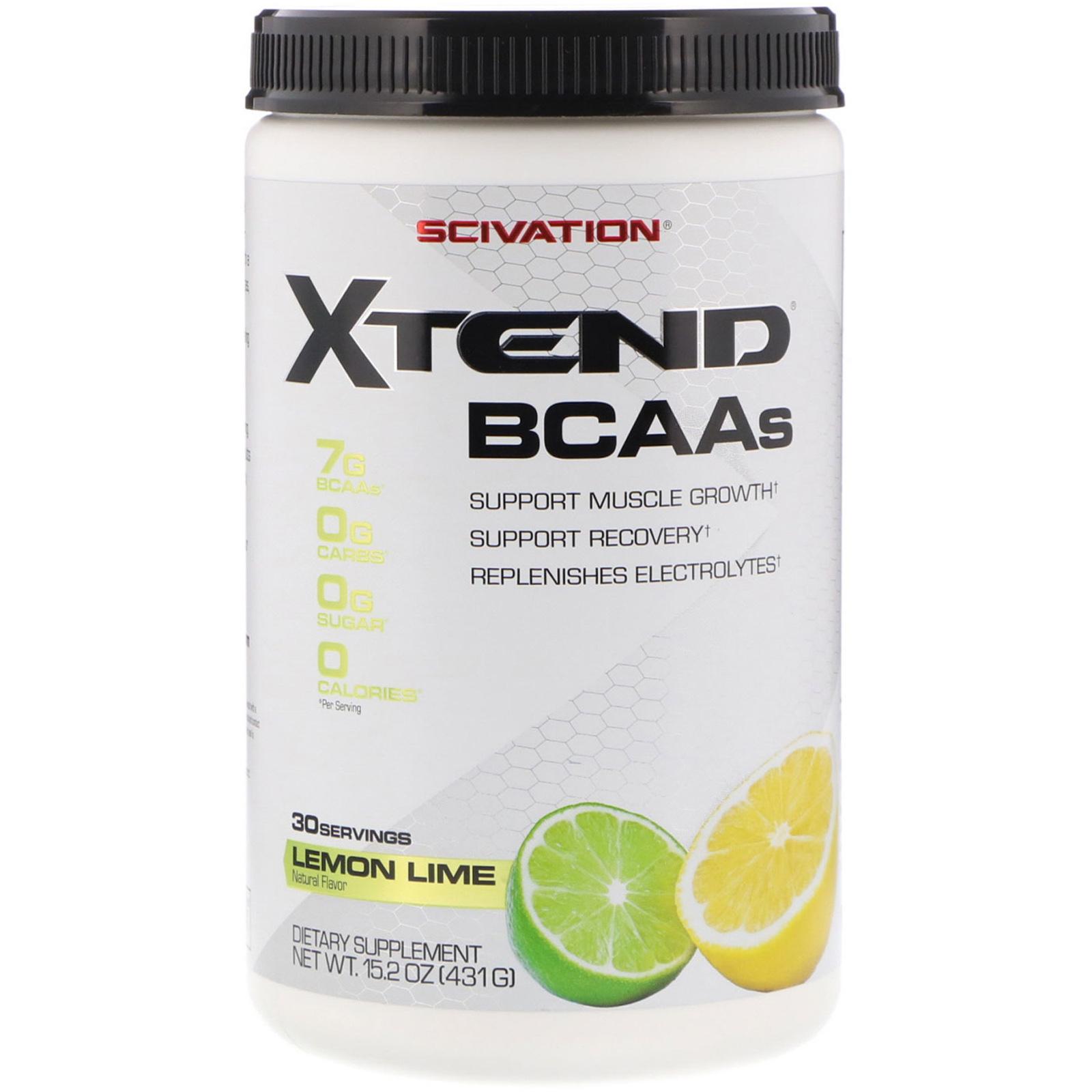 SCIVATION XTEND® BCAAs Lemon Lime 30 Servings (Best by June 2023
