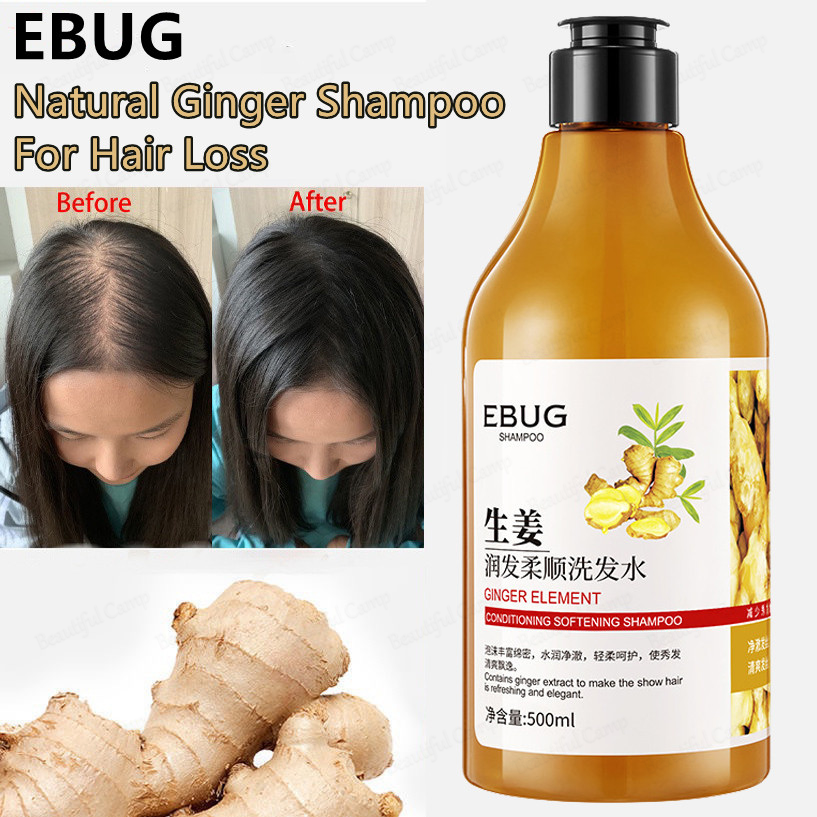 Original Natural Ginger Shampoo 500ml for Hair Loss Herbal Ginger