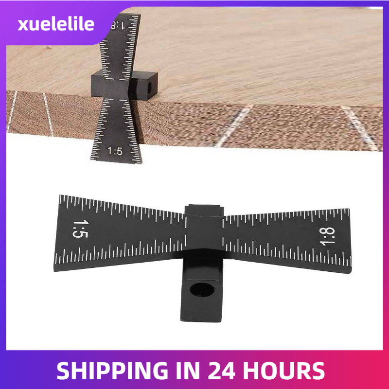 Woodworking Dovetail Marker Aluminum Alloy Dovetail Marking Template 1:5 & 1:7 Wood Joint Gauge With Scale Dovetail Guide Tools