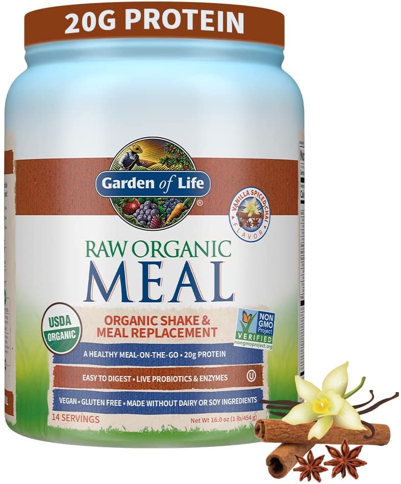 Garden of Life Meal Replacement Vanilla Chai Powder, 14 Servings