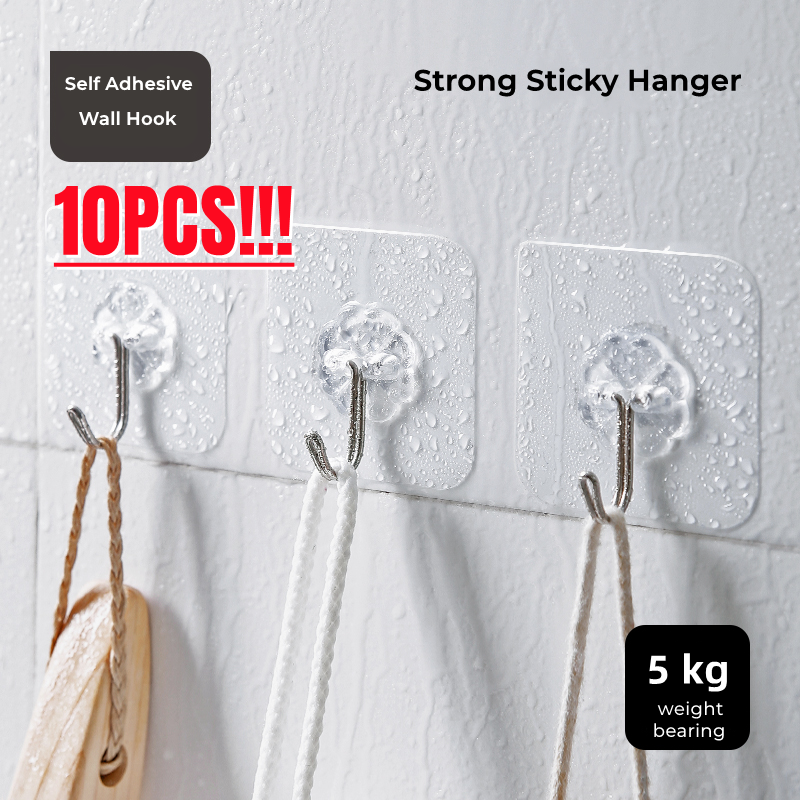 Buy 10Pcs Plastic Metal Adhesive Wall Screws Hanging Nails No Drilling Screw  Free Stickers For Hanging No Trace Heavy Duty Adhesive Wall Mount Screw  Hooks Transparent Online In India At Discounted Prices