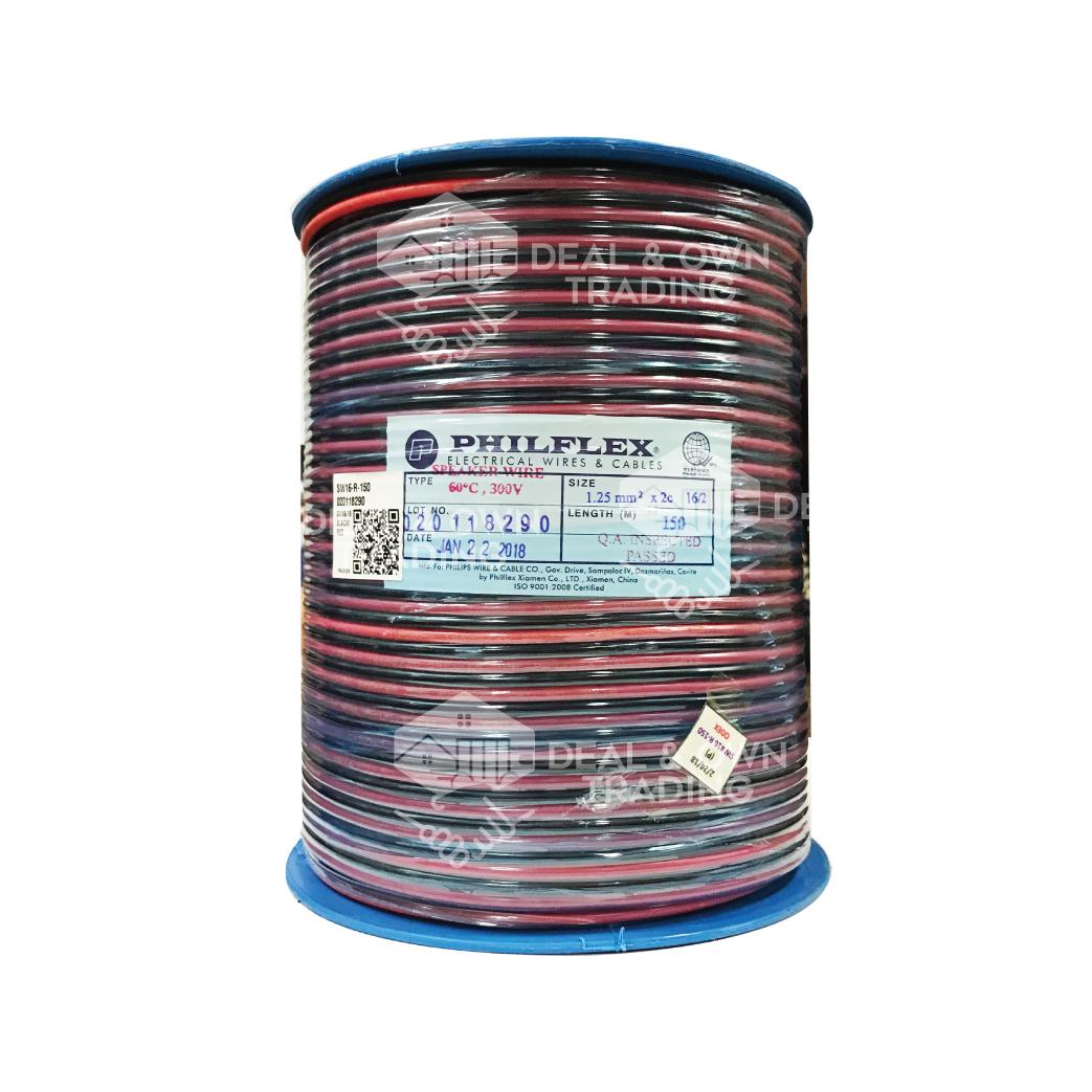 Philflex 16/2 Speaker Wire Black and Red Pure Copper 150Meters Lazada PH