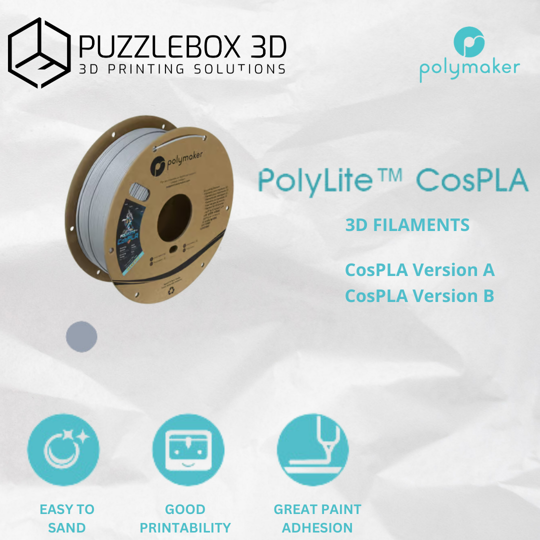 Polymaker CosPLA Easy To Sand & Paint PLA 3D Printer Filament 1.75mm ...