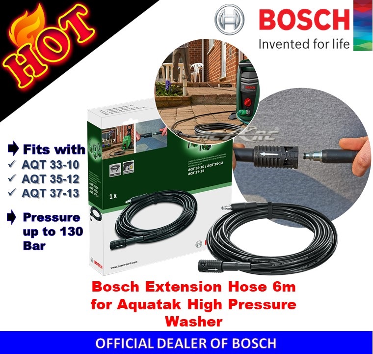 Bosch Extension Hose 6m for Aquatak High Pressure Washer 361 Original