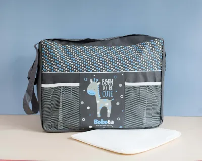 Bebeta Diaper Bag w/changing Mat-Blue (RCX555066) BBT-DB555066B