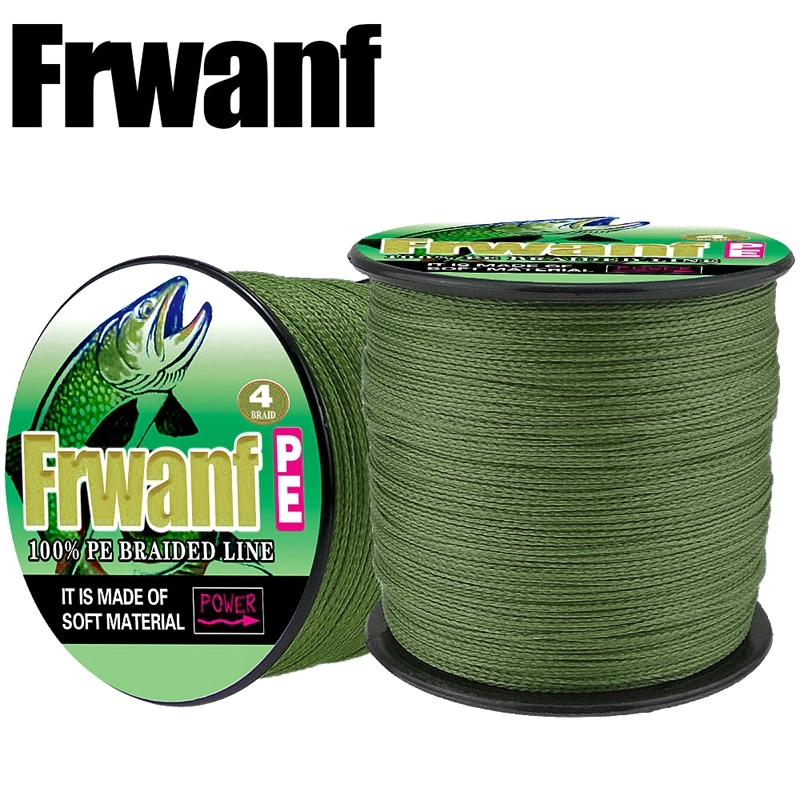 ราคาและรีวิวFrwanf PE Braided เอ็นตกปลา4 Strand 100M มัลติฟิลาเม้นท์ที่แข็งแรงมากสำหรับการจับปลาคาร์พเส้น12Lb