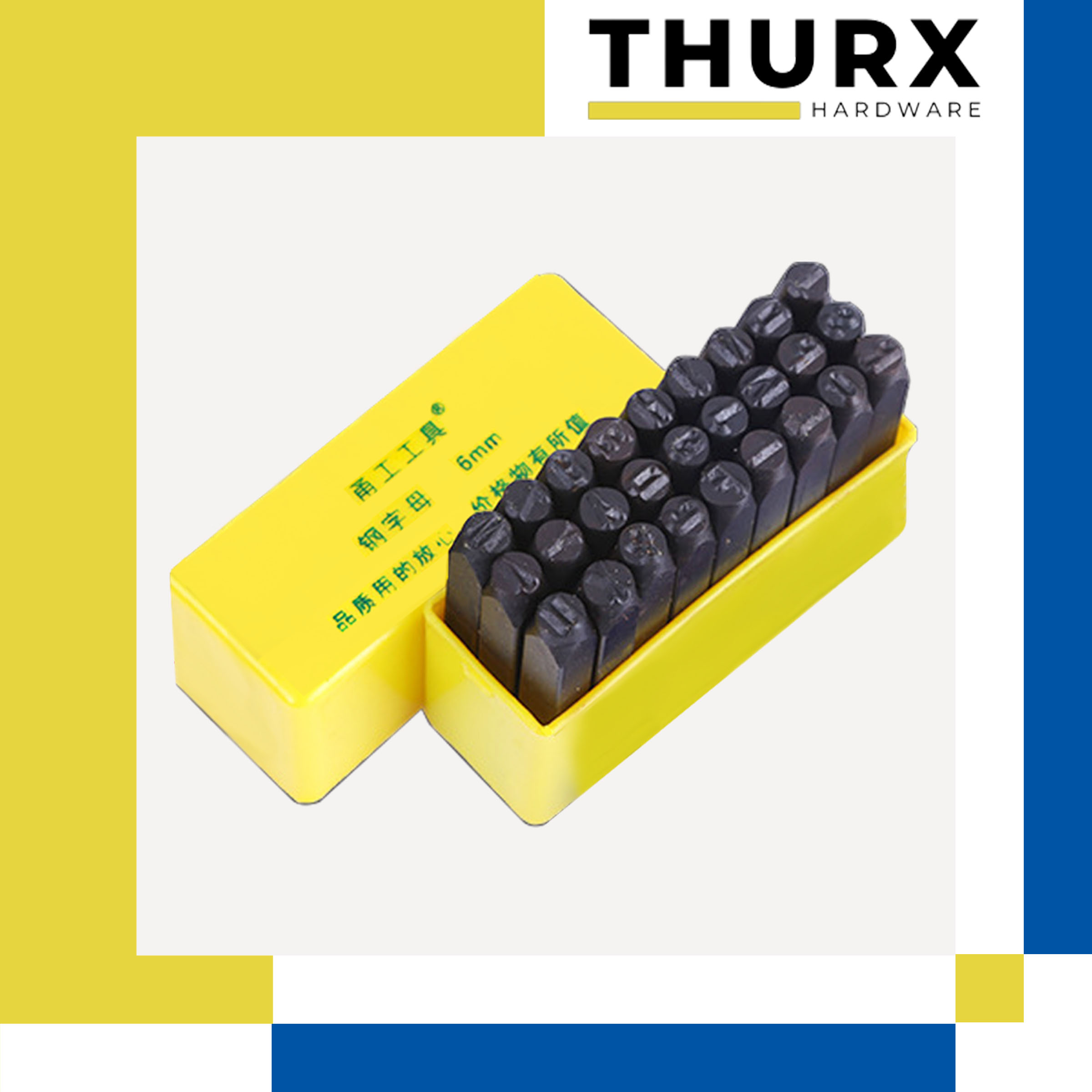 Thurx 27pcs Steel Letter Punch Stamp Set 312.5mm Alphabet Stamp Punch