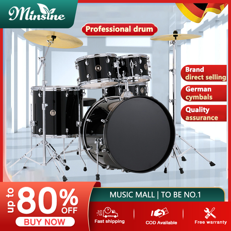 5pcs Drum Set with FREE Chair and Drumsticks Junior Drum Set Beginner