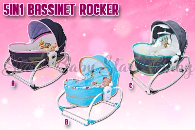 Star Baby Affordable 5 in 1 Newborn Rocker Baby Bassinet for Kids