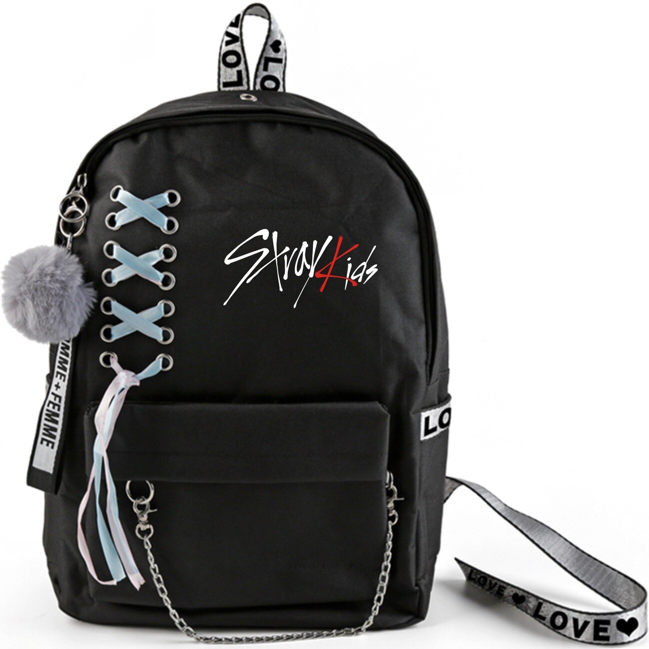 JUSTGOGO KPOP Stray Kids Backpack HYUNJIN JISUNG FELIX School Bag Daypack  Shoulder Bag Handbag Color-D5