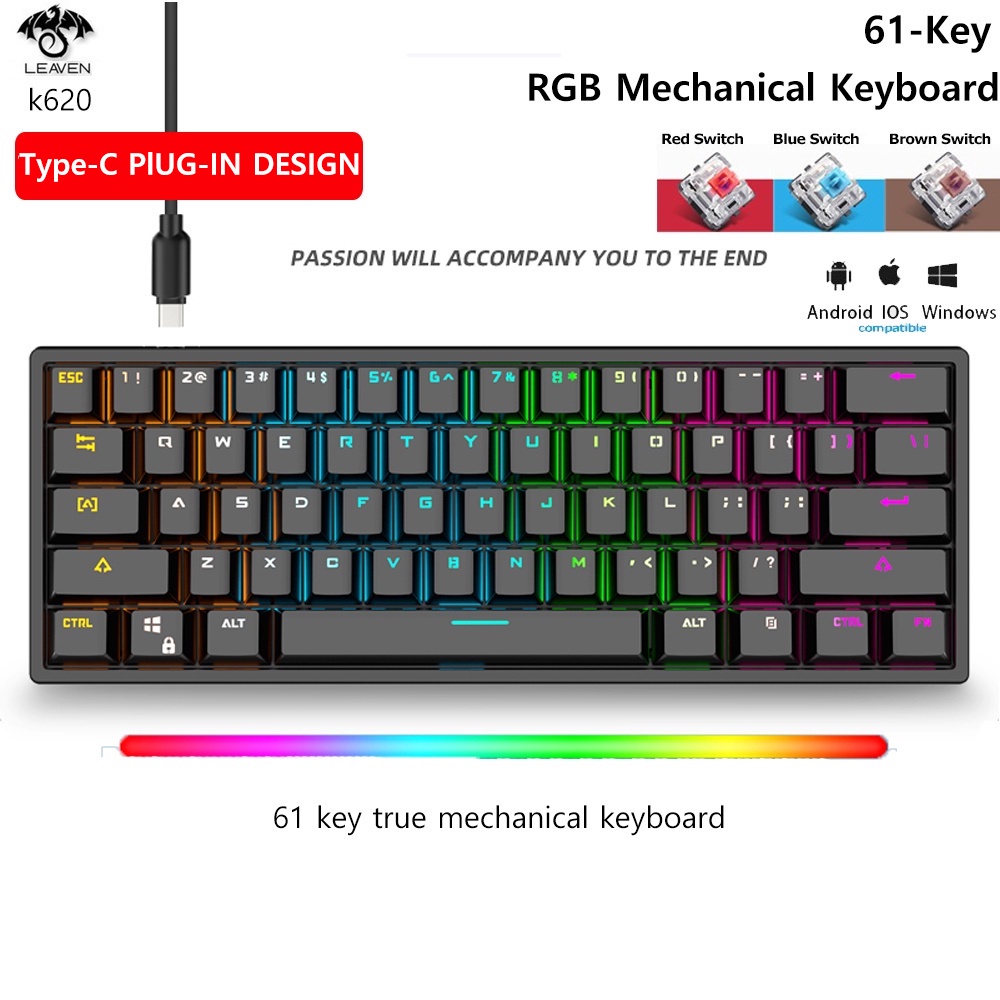 rakk keyboard K880 K550 K28 K620 Mechanical Hotswappable Keyboard 87