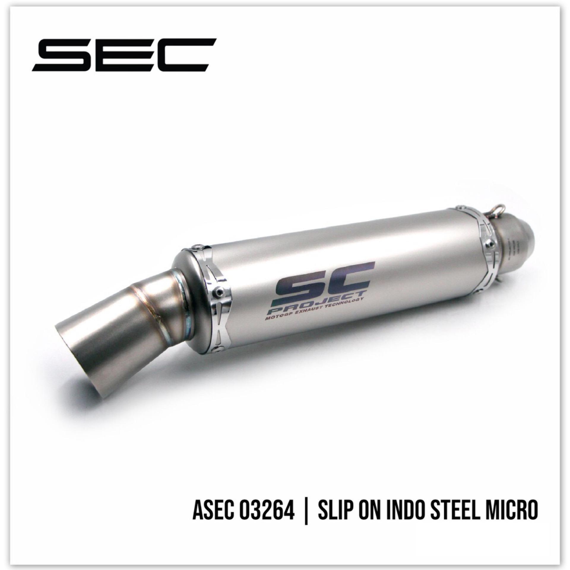 ASEC 03264 Motorcycle SC Project Slip On Indo Steel Micro