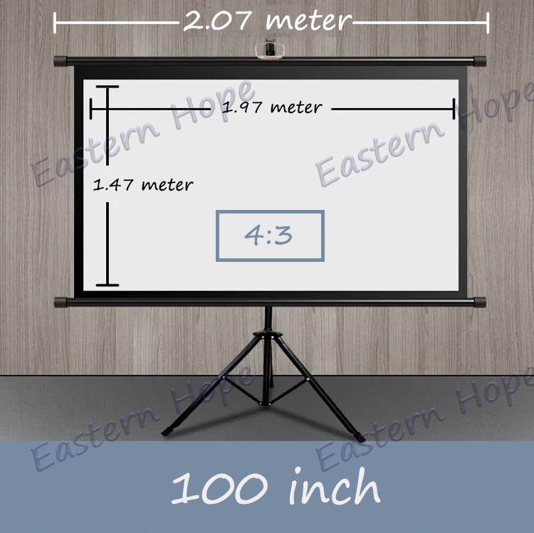 Fiberglass Projector Screen HD Projector Screen with Foldable Tripod HD