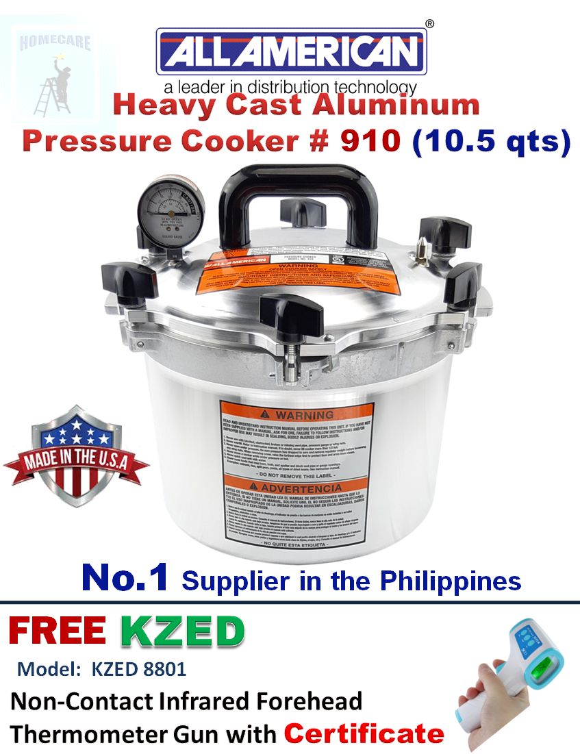 All American AAPC941 Heavycast Aluminum Pressure Cooker with Free Maxim  Electric Blender Commercial Drink Machine Heavy Duty and KZED Non Contact  Infrared Forehead Thermometer Gun